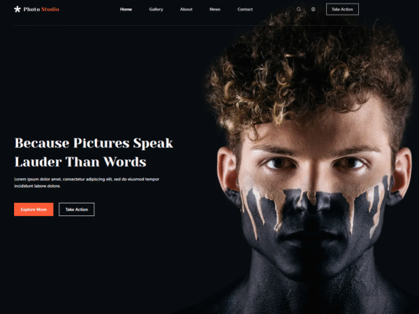 Photography Portfolio Website – Photo Studio Design