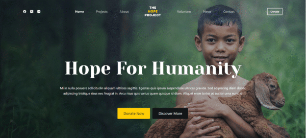 Charity Website Development